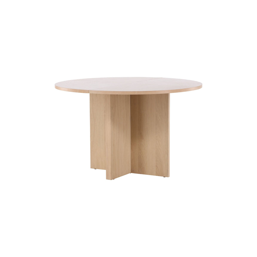 Strada Esstisch - Weiß gekalkt / Eiche furniert 120 x 120 x 74 cm - ZEN ZONE Furniture