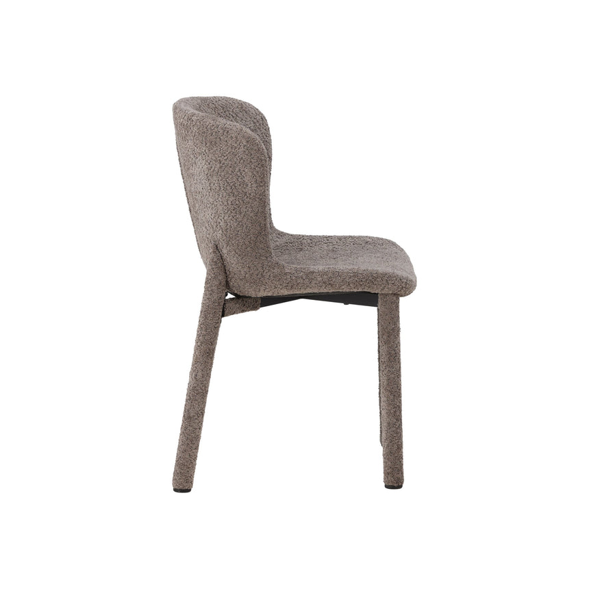 Astoria Esszimmerstuhl 2er-Pack - Braun Boucle - ZEN ZONE Furniture