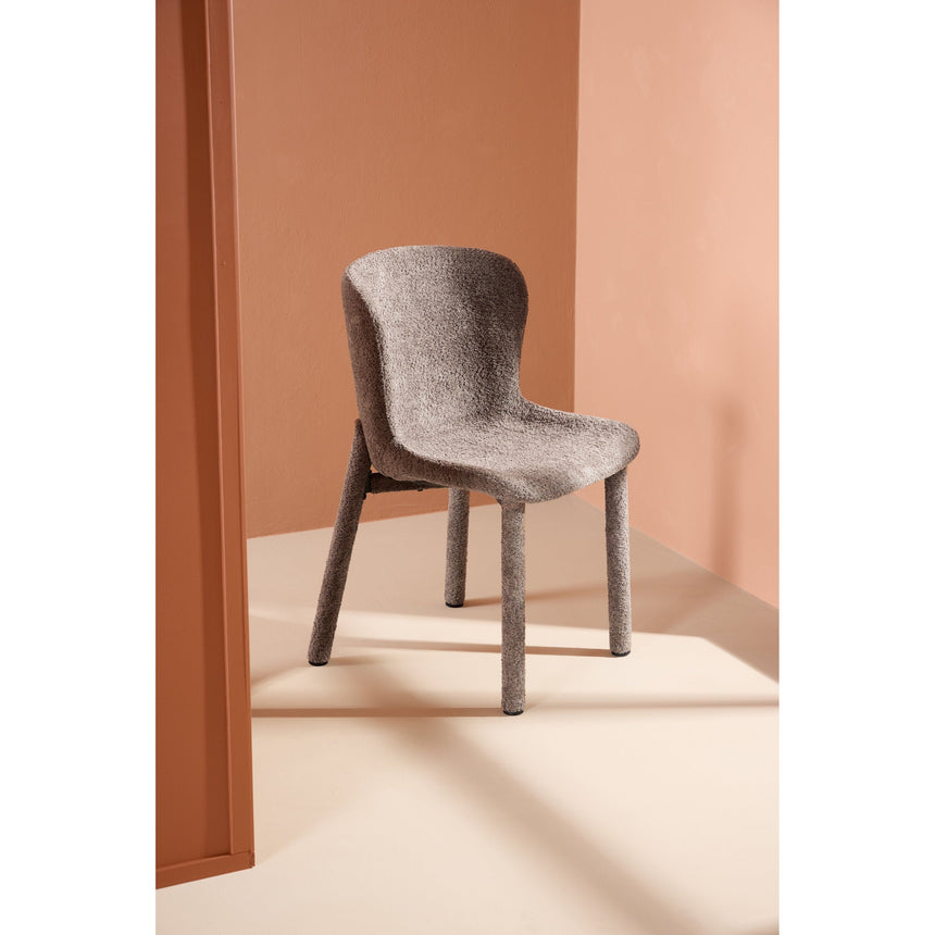 Astoria Esszimmerstuhl 2er-Pack - Braun Boucle - ZEN ZONE Furniture