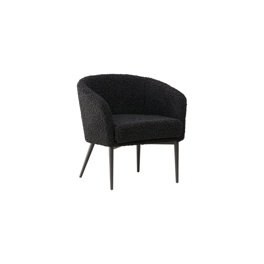 Flauschiger Sessel - Schwarz / Schwarzer Teddy - ZEN ZONE Furniture
