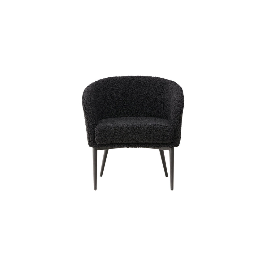 Flauschiger Sessel - Schwarz / Schwarzer Teddy - ZEN ZONE Furniture