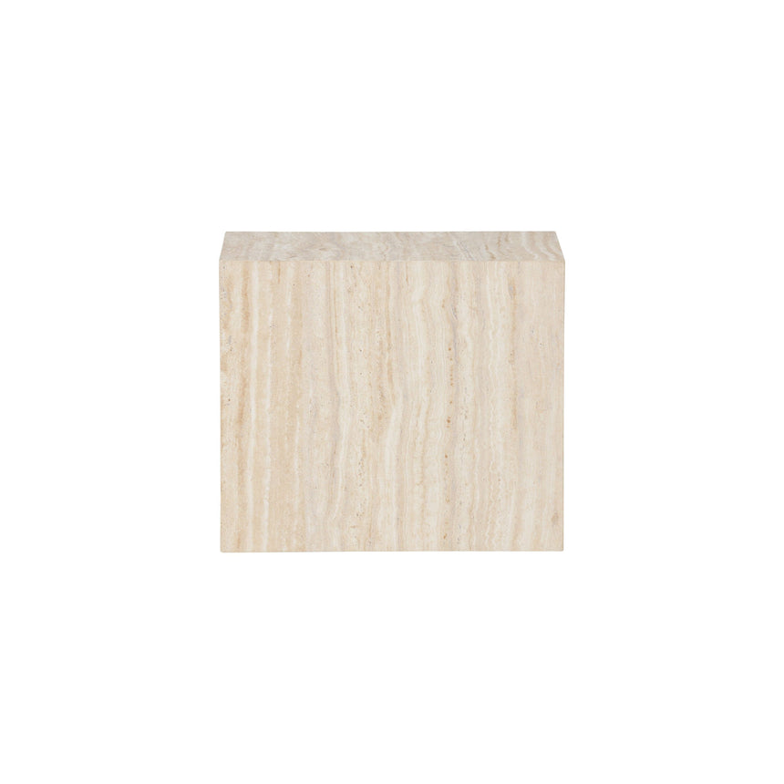 York Beistelltisch - Travertinoptik 35 x 25 x 30 cm - ZEN ZONE Furniture