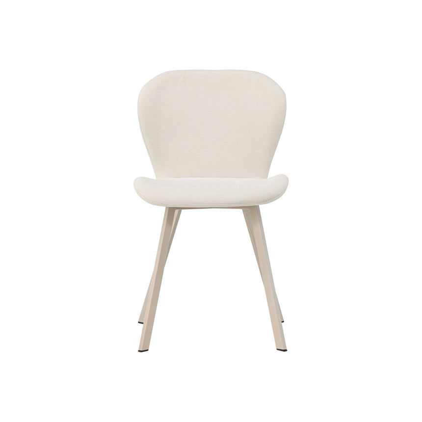 Lilja Esszimmerstuhl 2er-Pack - Beige / Schwarz Stoff - ZEN ZONE Furniture