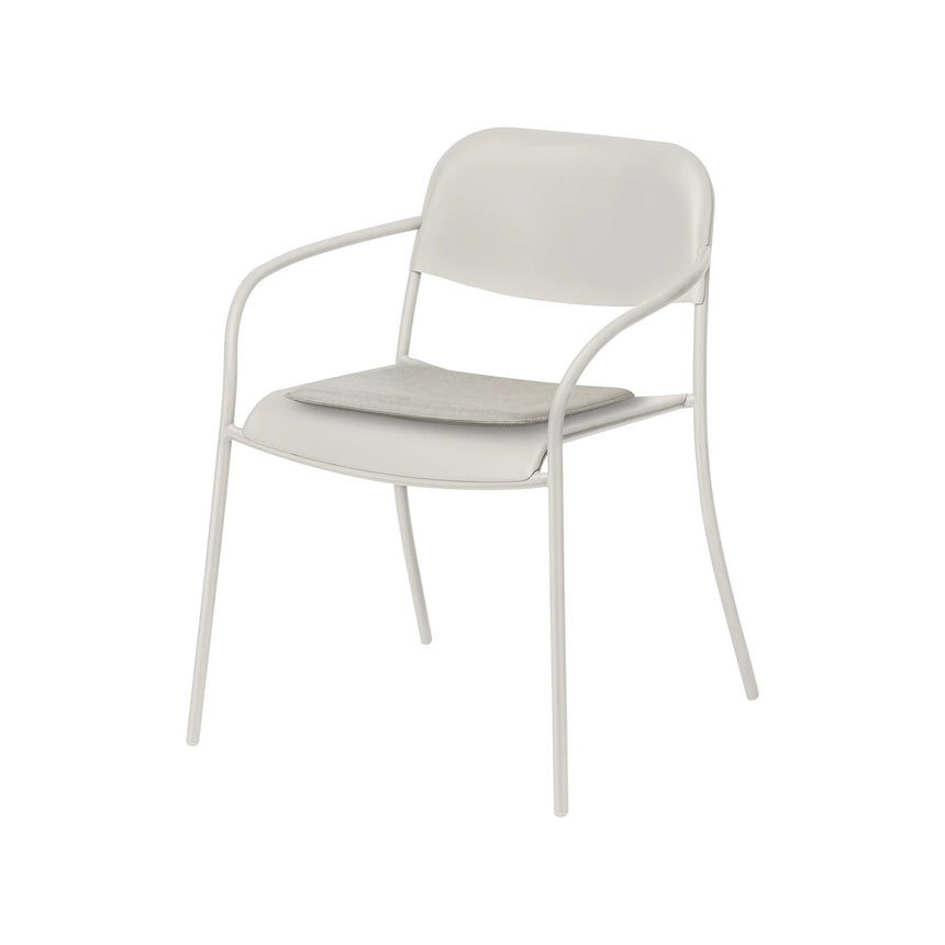 Sitzkissen - YUA - in Melange Gray für Stuhl, 39x34 cm - ZEN ZONE Furniture
