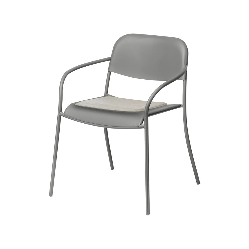Sitzkissen - YUA - in Melange Gray für Stuhl, 39x34 cm - ZEN ZONE Furniture