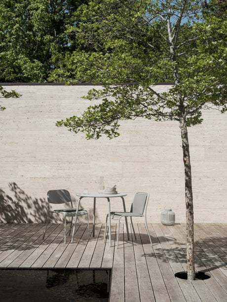 Sitzkissen - YUA - in Melange Gray für Stuhl, 39x34 cm - ZEN ZONE Furniture