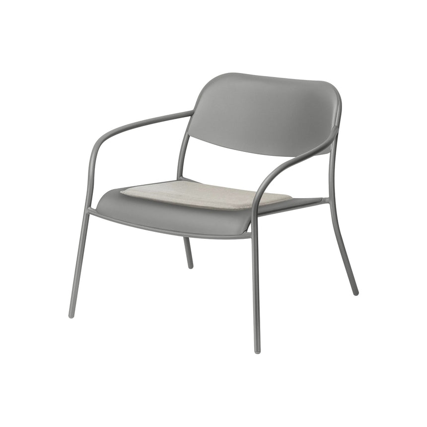 Sitzkissen - YUA - in Melange Gray für Loungesessel, 46x41 cm - ZEN ZONE Furniture