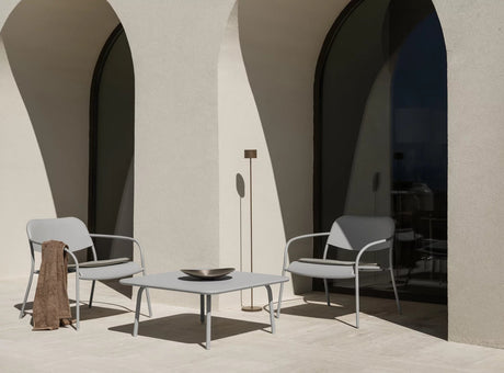 Sitzkissen - YUA - in Melange Gray für Loungesessel, 46x41 cm - ZEN ZONE Furniture