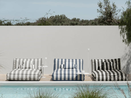 Outdoor-Bett - STAY - gestreift, 120x190 cm - ZEN ZONE Furniture