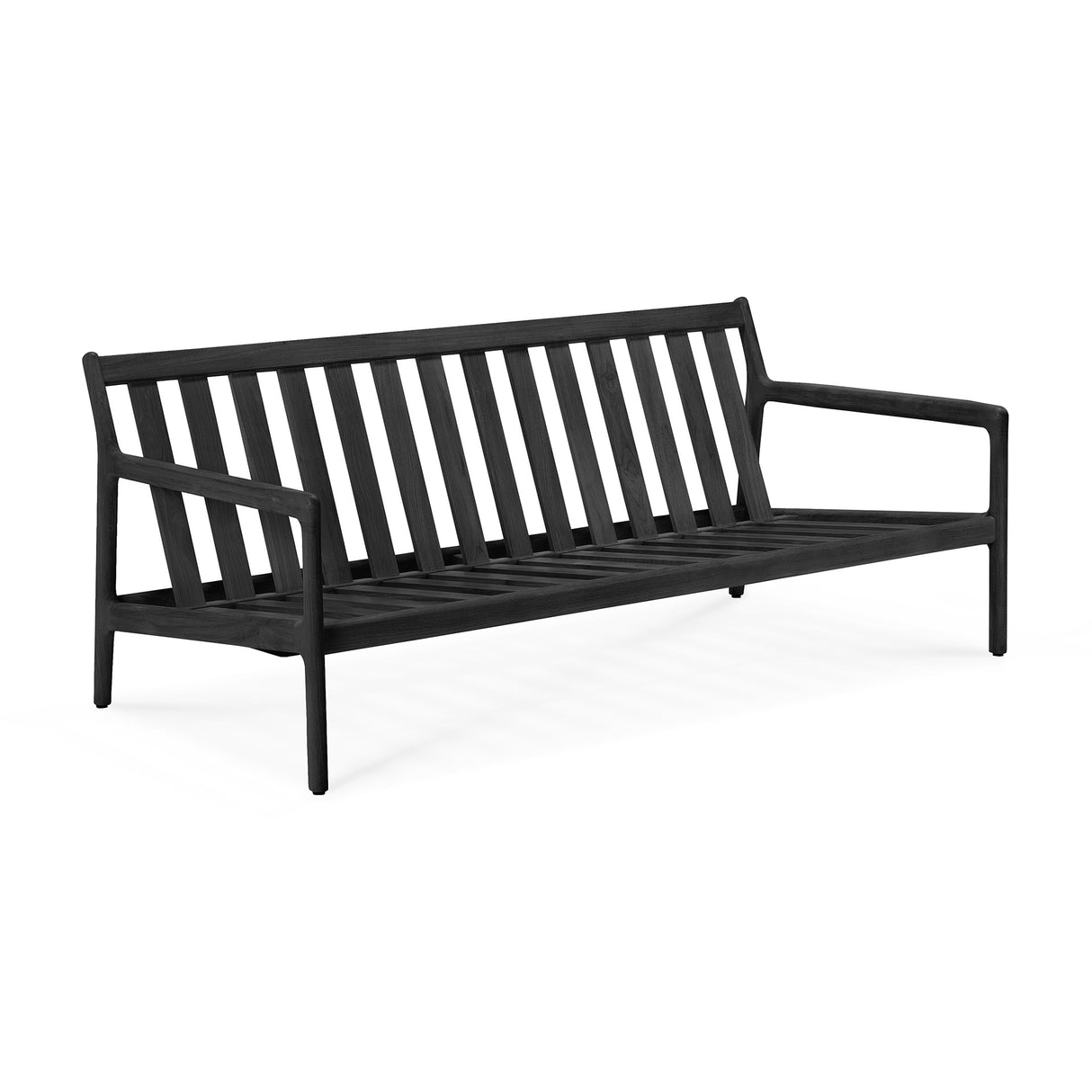 Jack Gartensofagestell - lackiertes Teak - schwarz - 2+ Sitzer - 180 x 90 x 74 cm - ZEN ZONE