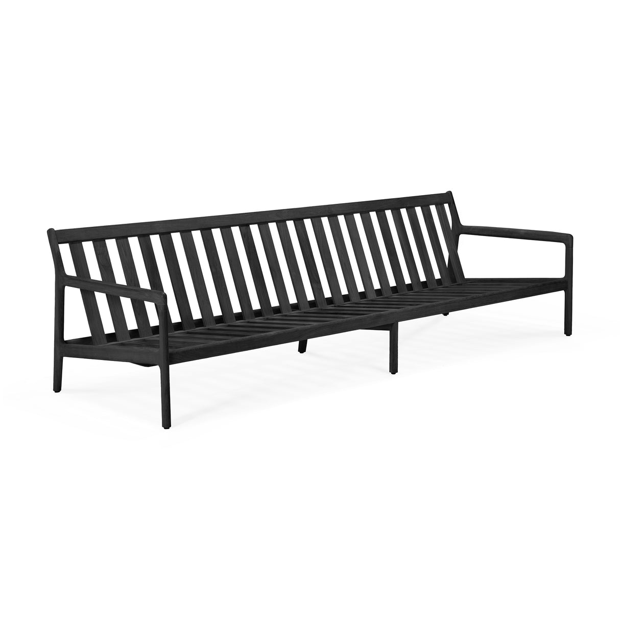 Jack Gartensofagestell - lackiertes Teak - schwarz - 3+ Sitzer - 265 x 90 x 74 cm - ZEN ZONE