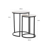 Beistelltisch Lexington set van 2 (White) - ZEN ZONE