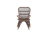 Ella Loungesessel Rattan Walnuss dunkel / Beige