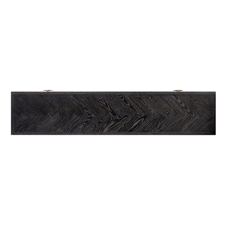 TV Kommode 200 Blackbone brass 4-Türen (Black rustic) - ZEN ZONE Furniture