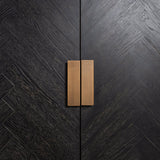 Anrichte Blackbone brass 4-Türen + offener raum (Black rustic) - ZEN ZONE