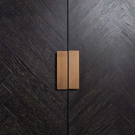 Anrichte Blackbone brass 4-Türen + offener raum (Black rustic) - ZEN ZONE