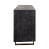 Anrichte Hunte 4-Türen (Black rustic) - ZEN ZONE