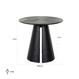 Ecktisch Blax 585Ø (Black) - ZEN ZONE