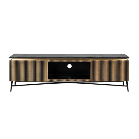 TV Kommode Ironville 2-Türen (Gold) - ZEN ZONE Furniture