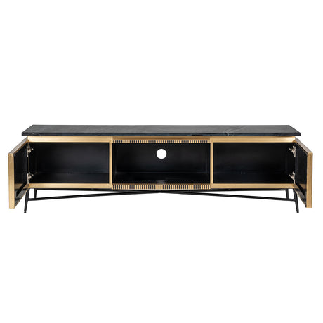 TV Kommode Ironville 2-Türen (Gold) - ZEN ZONE Furniture