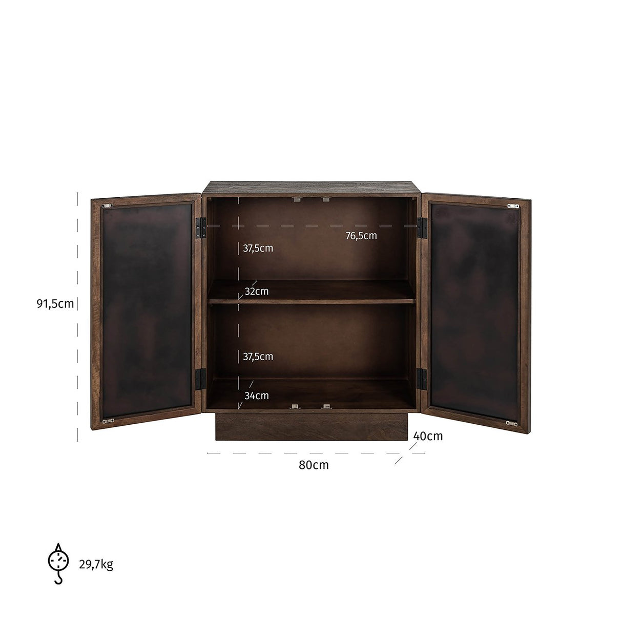 Sideboard Bryant 2 Türen (Brown) - ZEN ZONE