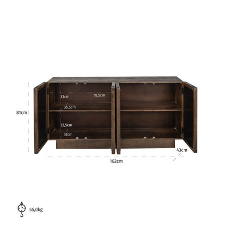 Sideboard Bryant 4 Türen (Brown) - ZEN ZONE