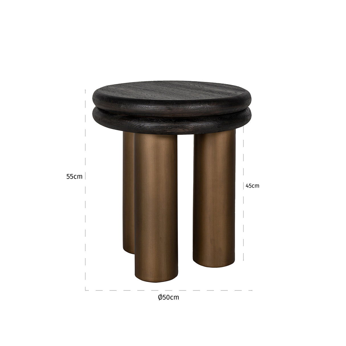 Beistelltisch Macaron (Black rustic) - ZEN ZONE