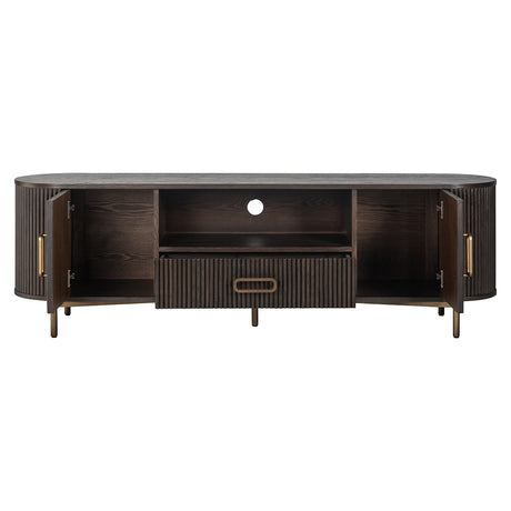 TV Kommode Luxor 2-Türen 1-Schublade (Brown) - ZEN ZONE Furniture