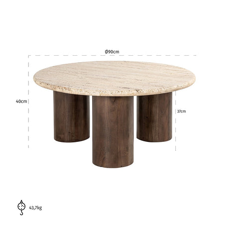 Couchtisch Douglas 90Ø - ZEN ZONE