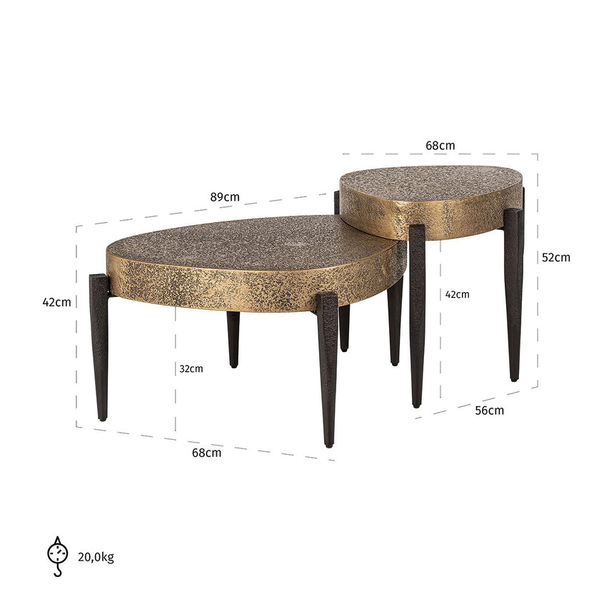 Couchtisch Marquee 2er Set - ZEN ZONE