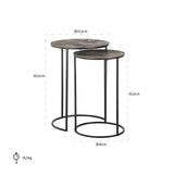 Beistelltisch Tulum set von 2 (Brushed Gold) - ZEN ZONE