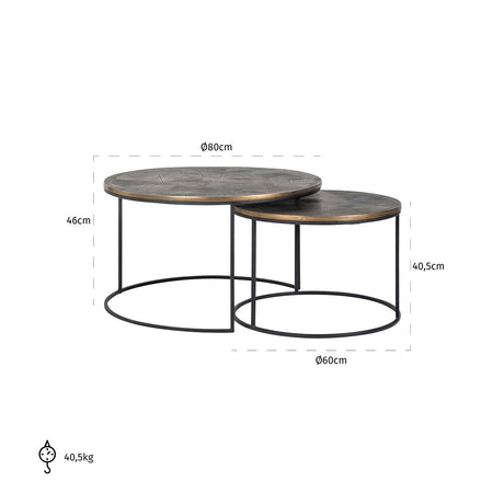 Couchtisch Tulum set von 2 - ZEN ZONE