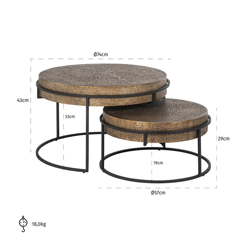 Couchtisch Derby set von 2 - ZEN ZONE