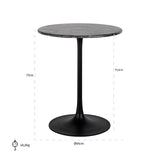 Bistrotisch Carlten schwarz 65Ø (Black) - ZEN ZONE
