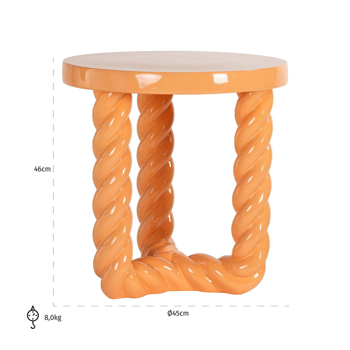 Beistelltisch Rosly orange - ZEN ZONE