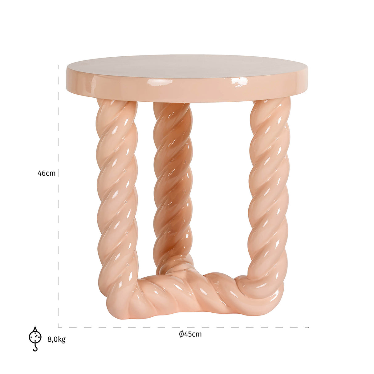 Beistelltisch Rosly rosa - ZEN ZONE