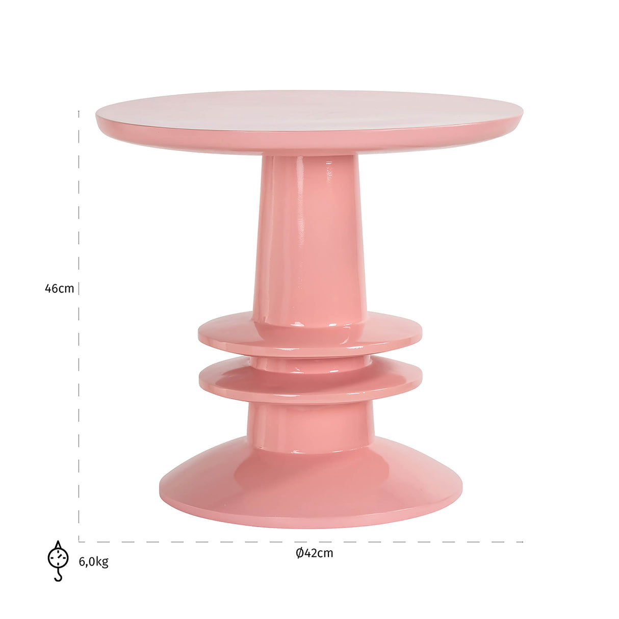 Beistelltisch Josy (Pink) - ZEN ZONE