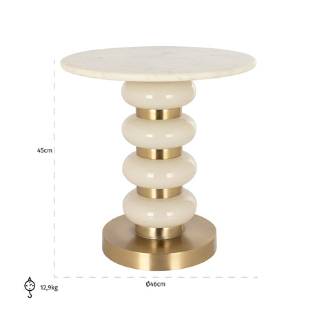 Beistelltisch Boann weiß (White) - ZEN ZONE
