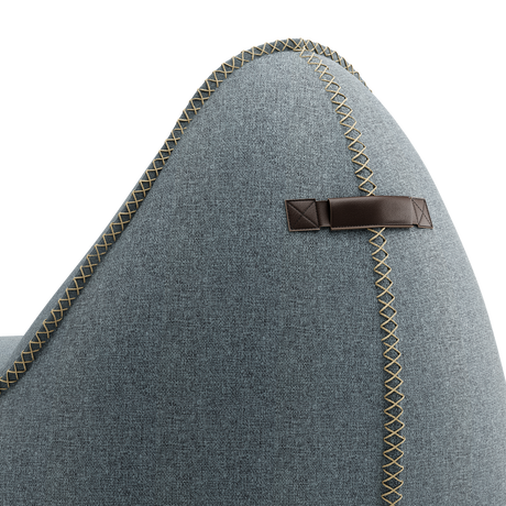 Medley Lounge Chair Dusty Blue + Pouf - ZEN ZONE