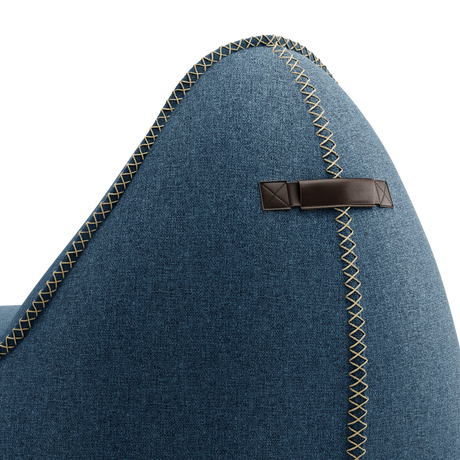 Medley Lounge Chair Denim + Pouf - ZEN ZONE