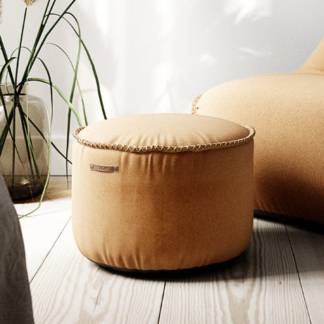 Cura Lounge Chair Curry + Pouf - ZEN ZONE