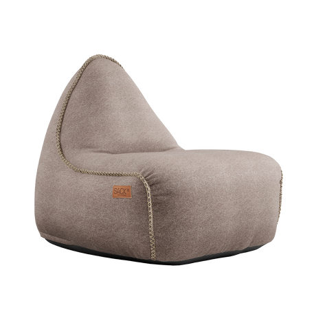 Canvas Lounge Chair Sand + Pouf - ZEN ZONE