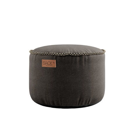Canvas Lounge Chair Combi bl/br +Brown Pouf - ZEN ZONE
