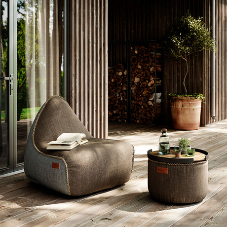 Cobana Lounge Chair Brown/White - ZEN ZONE
