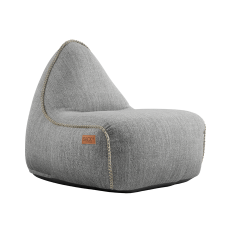 Cobana Lounge Chair Light Grey + Pouf - ZEN ZONE