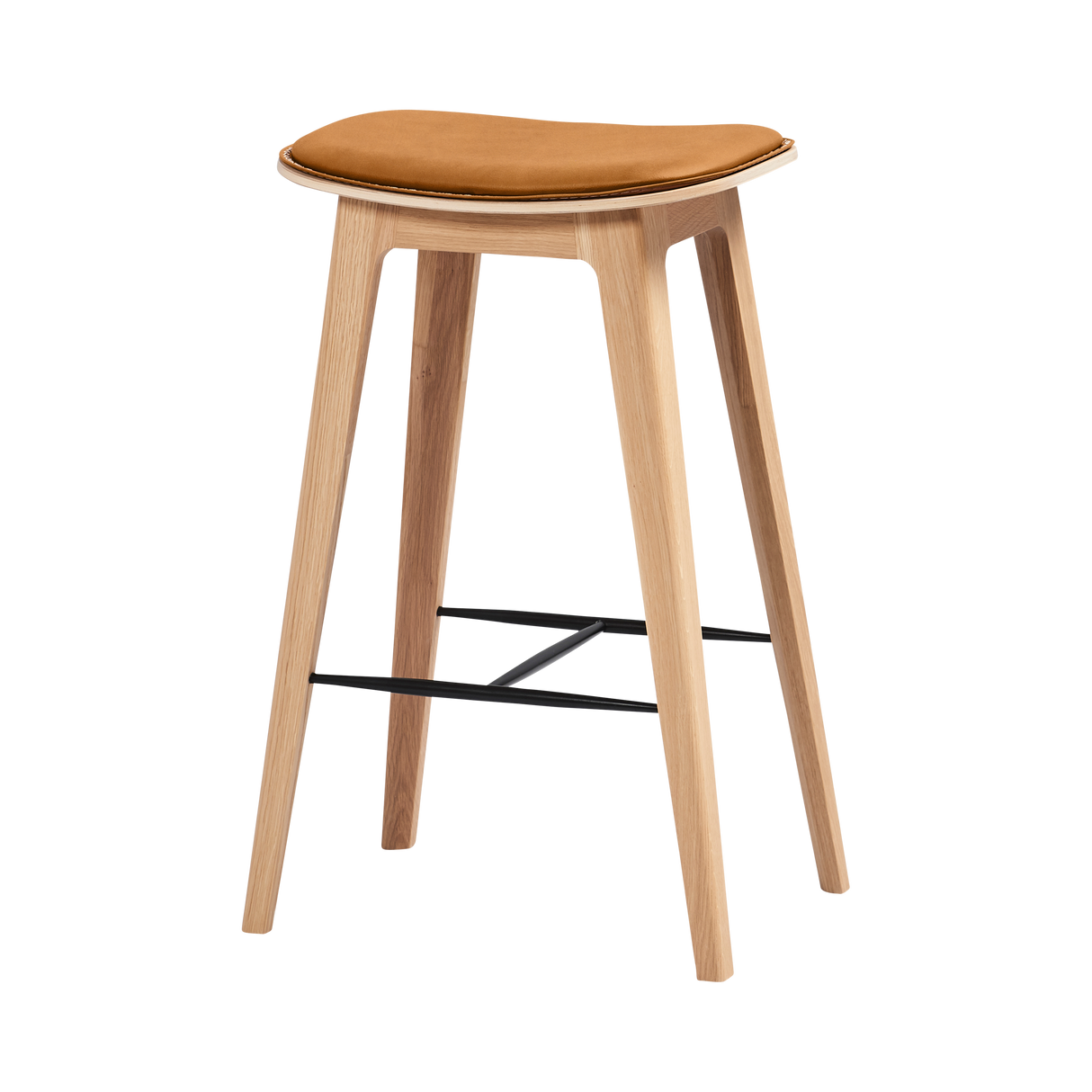 Nordic Bar chair Oak w/s low - Luna Sandstone - ZEN ZONE