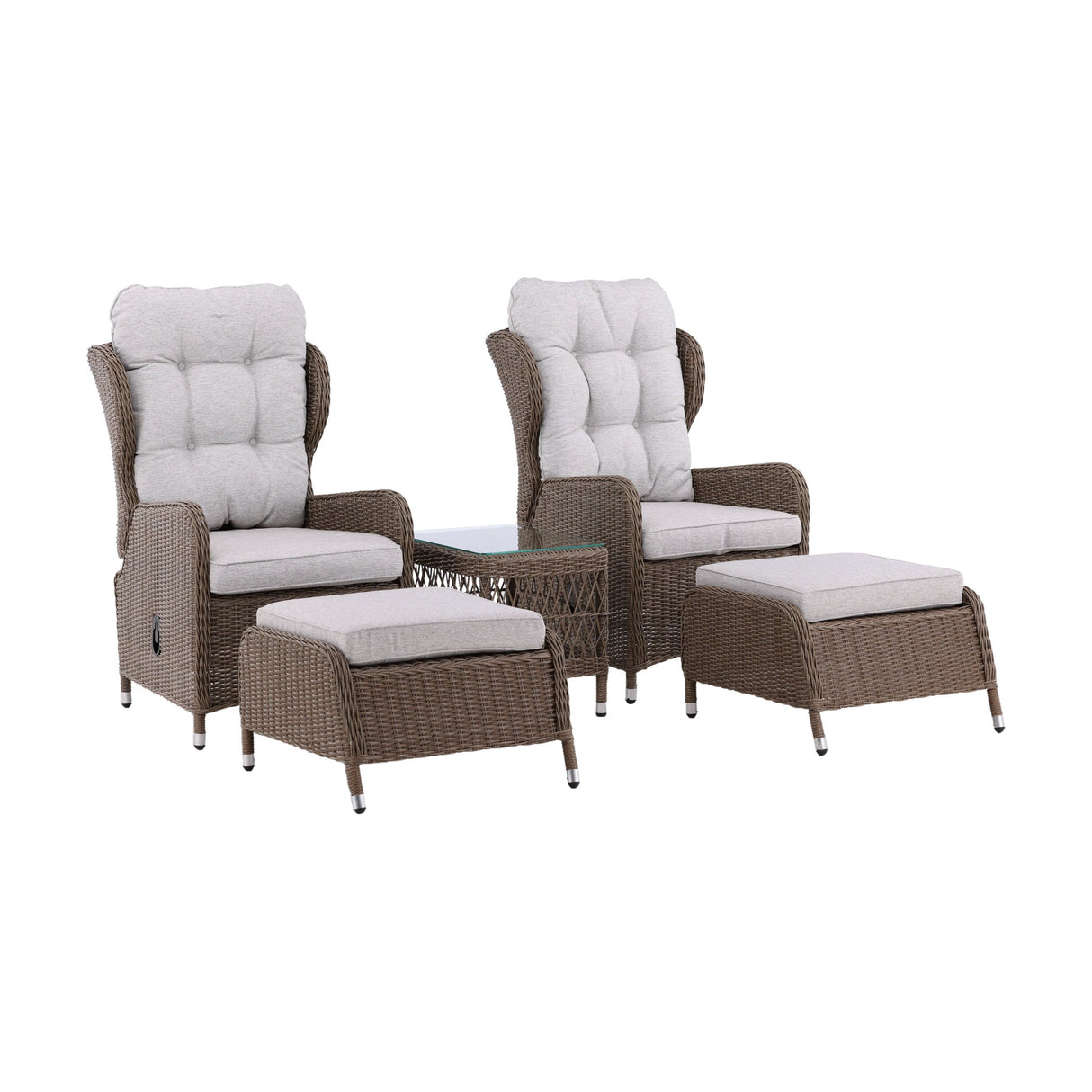 Washington Klappbares Lounge-Set Natur