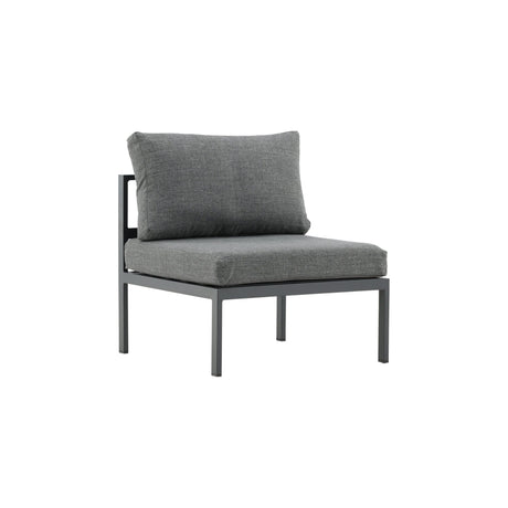 Copacabana Mittelteil - Schwarzes Alu / Graues Kissen - ZEN ZONE Furniture