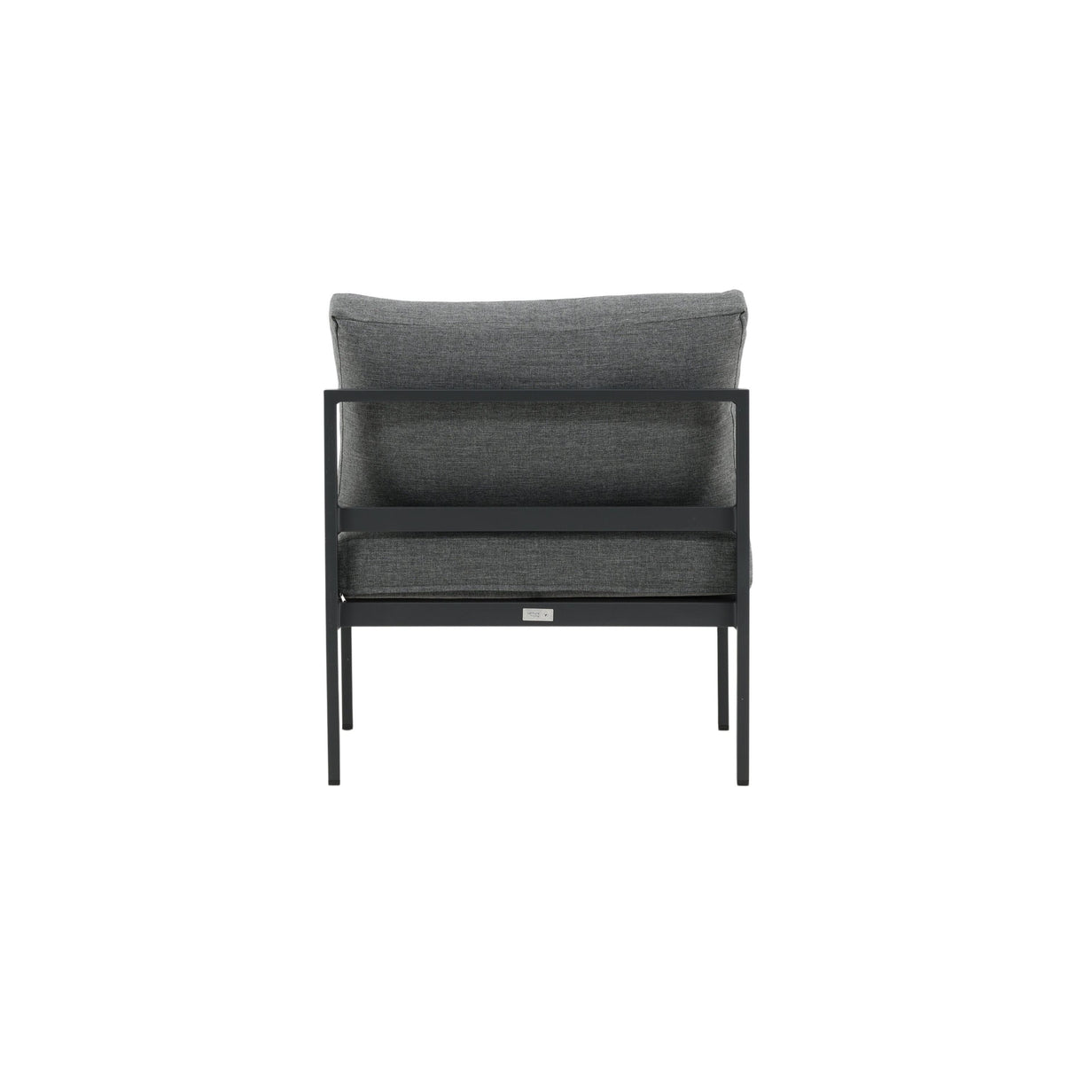 Copacabana Mittelteil - Schwarzes Alu / Graues Kissen - ZEN ZONE Furniture