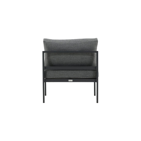 Copacabana Mittelteil - Schwarzes Alu / Graues Kissen - ZEN ZONE Furniture